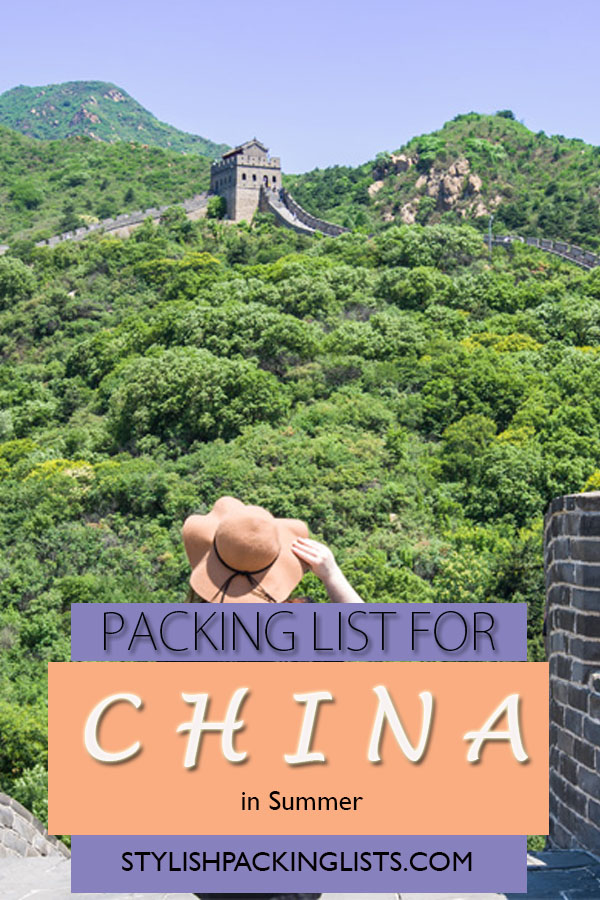 "what to pack for china in summer", "what to wear in china in summer", "china packing list", "girl on great wall of china"