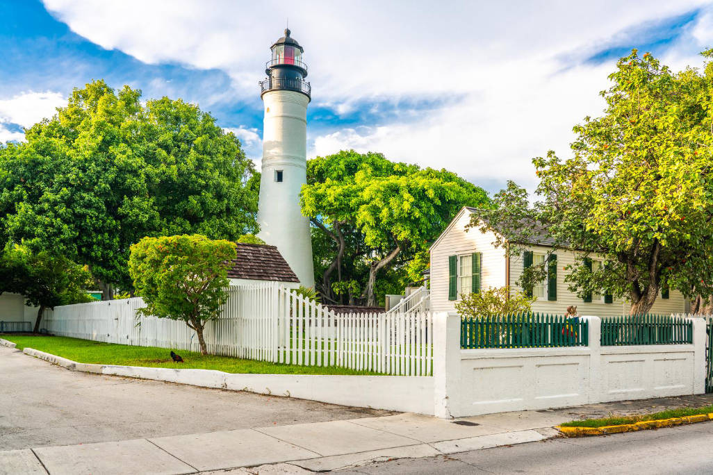 A small white lighthouse on my Key West spring packing list post